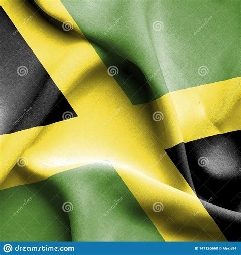 Bandeira De Ondula o De Jamaica Ilustração Stock Ilustração de