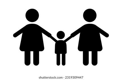 Same Sex Couple With Baby Stock Vectors And Vector Art Shutterstock