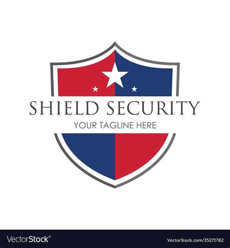 Shield Security Logo Design Template Royalty Free Vector