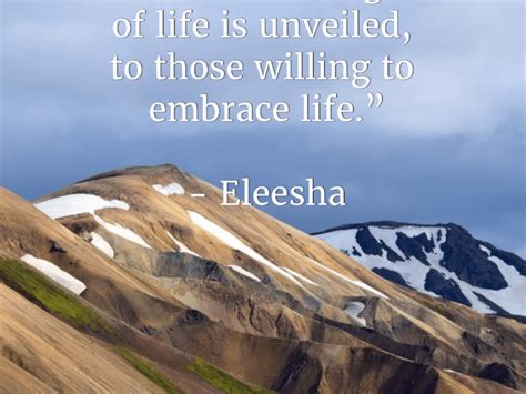 The Meaning Of Life Is Unveiled To Those Willing To Embrace Life