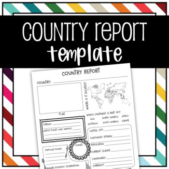 country report template  teacher tpt