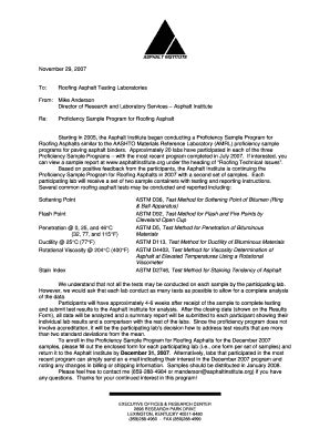 Fillable Online Asphaltinstitute Proficiency Sample Cover Letter