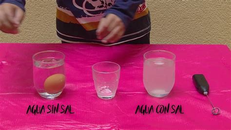 Experimento Densidad Agua Salada YouTube