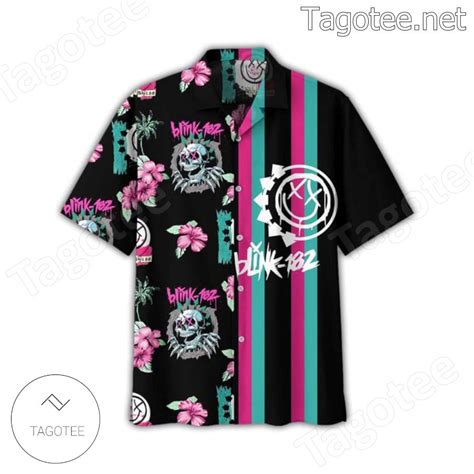 Blink 182 Hibiscus Flower Hawaiian Shirt Tagotee