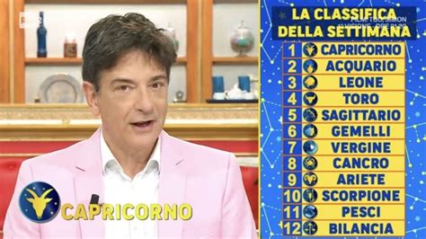 I Fatti Vostri L Oroscopo Di Paolo Fox Classifica Settimana