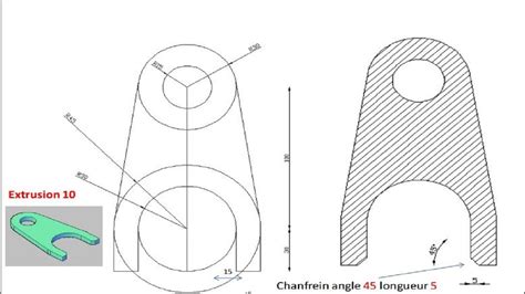 Exercice N Comment R Aliser Le Chanfrein Avec Le Logiciel Autocad