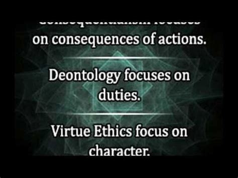 A Comparison Consequentialism Vs Deontology Vs Virtue Ethics - YouTube ...