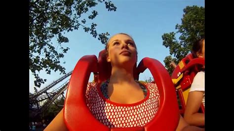 Girl Almost Passes Out On Roller Coaster Youtube