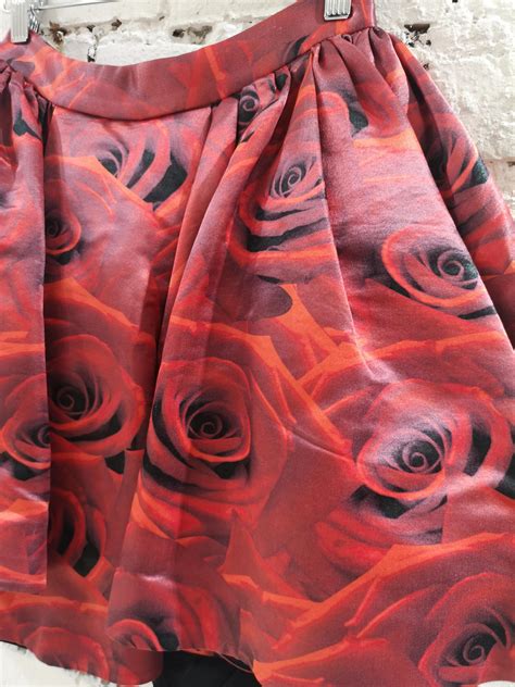 Philipp Plein Red Roses Skirt For Sale At 1stdibs