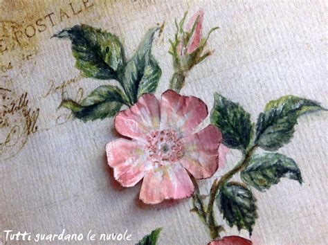 Tutti Guardano Le Nuvole Scrapbooking Rose Dipinte