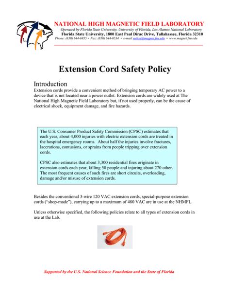 Extension Cord Safety