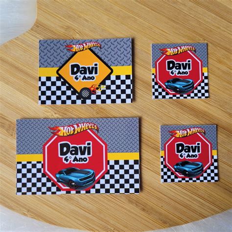 Etiquetas Escolares Hot Wheels Unidades No Elo Personalizados Da Dri B A F