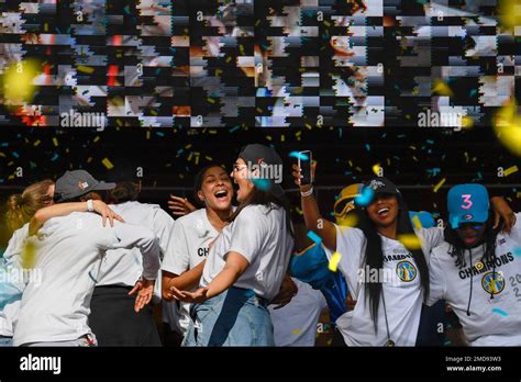 Chicago Sky Basketball Players Candace Parker Center Left And