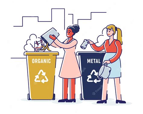 Concept De Recyclage Et Zéro Déchet Les Filles Trient Les Déchets