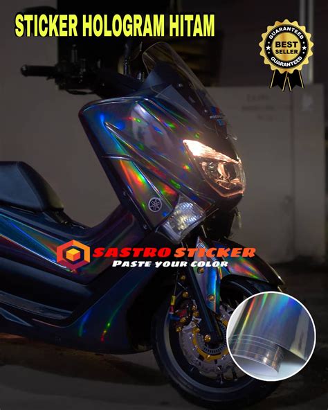 STICKER SKOTLET MOTOR HOLOGRAM HITAM SKOTLET LASER KROM HITAM Lazada