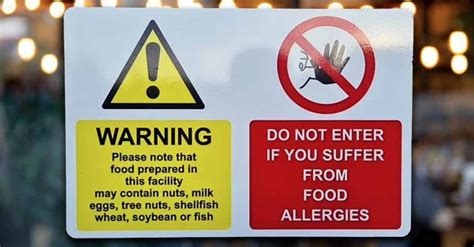 Our Take On Those Signs Warning Individuals With Food Allergies To Stay