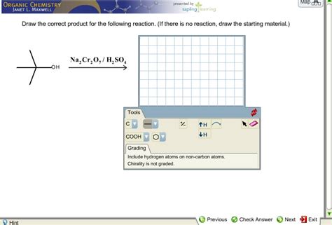 Solved Draw The Correct Product For The Following Reaction