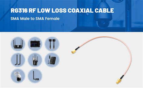 Amazon Anina Sma Male To Sma Female Rf Coaxial Cable Inch