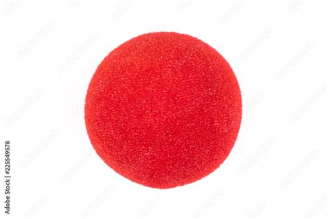 red clown nose isolated on white background Stock Photo | Adobe Stock