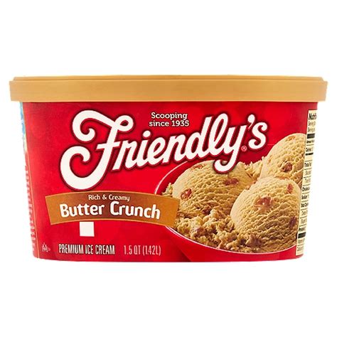 Friendly's Butter Crunch Premium Ice Cream, 1.5 qt - ShopRite