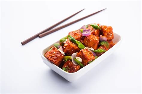 Premium Photo Chilli Paneer Dry Is Made Using Cottage Cheese Indo