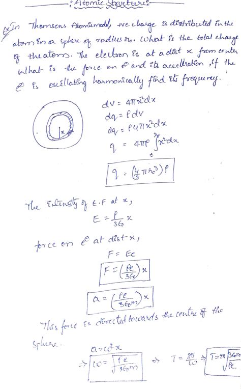 Solution Atomic Physics Atomic Structure Handwritten Notes Jee