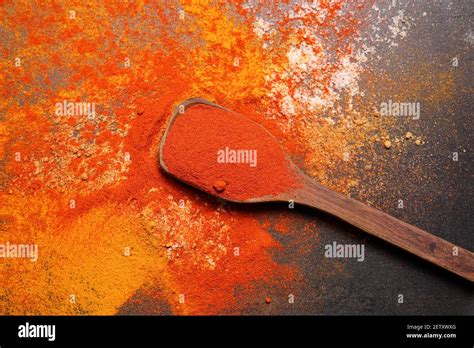 Indian Woman Hand Powdering Indian Spices Red Chilly Chili Paprika