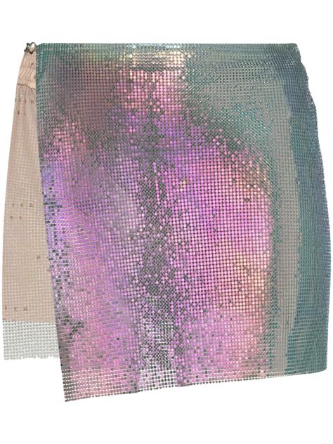 Poster Girl Winona Metallic Chainmail Miniskirt Farfetch