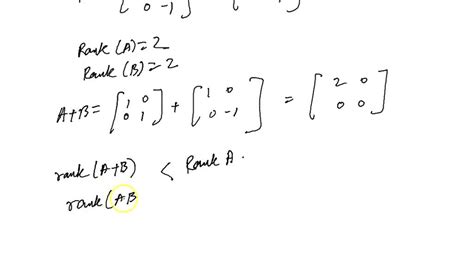 SOLVED Give Examples Of Matrices And B Of The Same Size Such That Rank