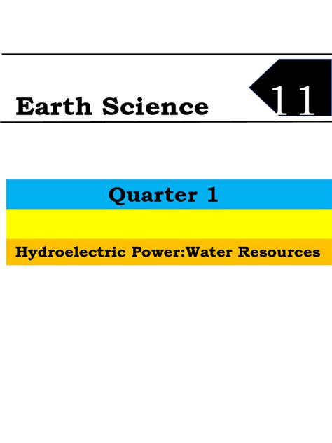 Esq1 Lesson 11 Hydroelectric Power Resources Pdf Water Water