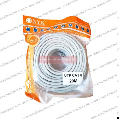 Kabel Utp Cat6 20m Utp Cable Networking Straight Through Maxi Komputer