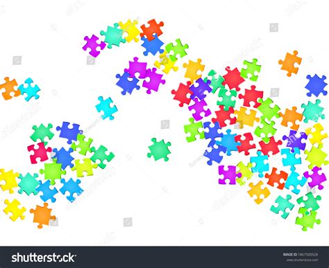 Rainbow Puzzle Pieces Background