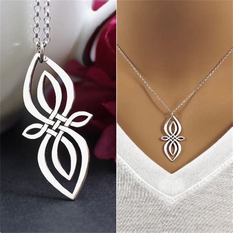 Celtic Infinity Necklace, Sterling Silver, Infinity Necklace, Celtic ...