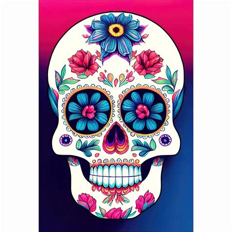 Colorful Mexican Skull Art