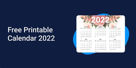 Free Printable Calendar 2022 Templates In Pdf Bordio