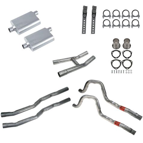 Exk7ksf Mustang 289302351w Dual Exhaust Kit 225” Mufflers