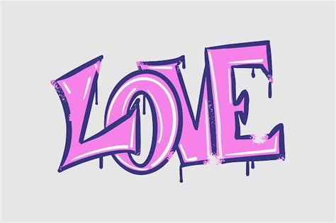 Premium Vector | Awesome graffiti love symbol vector illustration