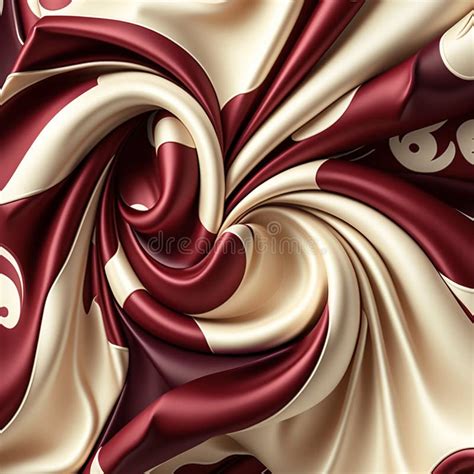 Maroon and Cream Silk Fabric Pattern Twirl Effect Design Template Stock ...