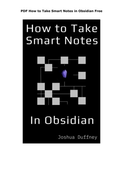 PDF How To Take Smart Notes In Obsidian Free