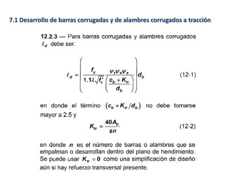 LONGITUDES DE DESARROLLO Y EMPALMES DEL REFUERZO PPT