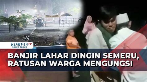 Warga Lumajang Di Desa Mengungsi Akibat Banjir Lahar Dingin Gungung