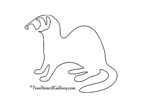 Ferret Silhouette Stencil Free Stencil Gallery