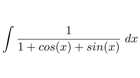 Integral Of 11cosxsinx Weierstrass Substitution Youtube