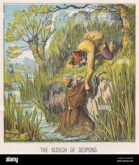 The Pilgrim's Progress illustration 1900s - The Slough of Despond Stock ...