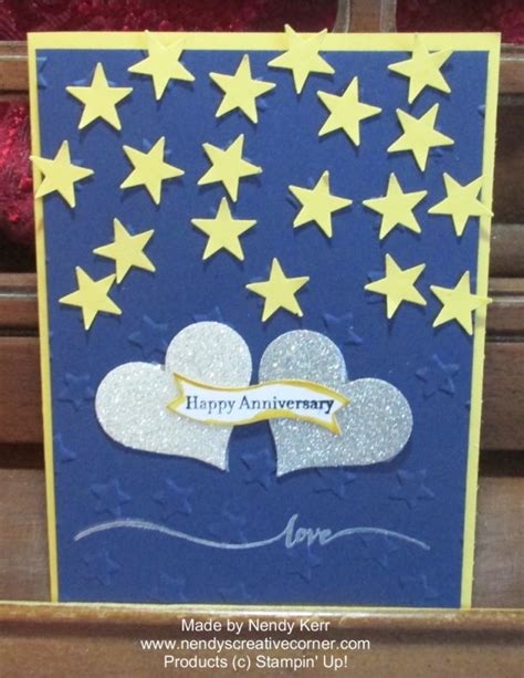 Stars & Hearts Anniversary Card - Nendy's Creative Corner