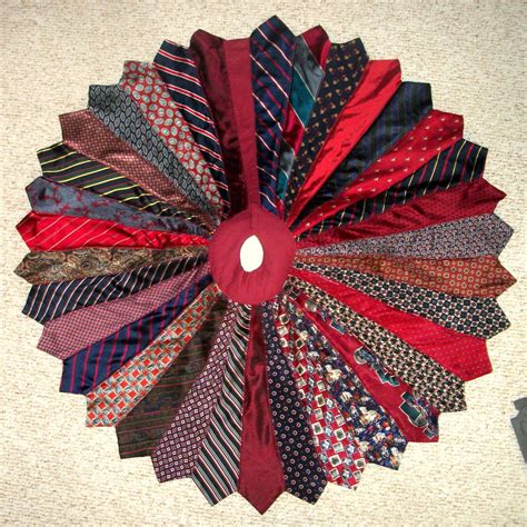 Unique Christmas Tree Skirt Made From Neckties