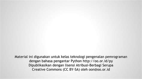 Pemrograman Python Untuk Pemula Ppt