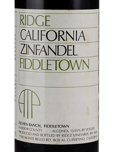 Ridge Vineyards Fiddletown Zinfandel | Vivino 日本