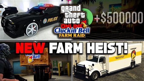 NEW Gta 5 Online Cluckin Bell Farm Raid UPDATE New Police Car Heist