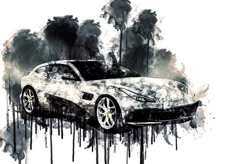 Ferrari Gtc4lusso T Painting By Bechtelar Natalia Pixels